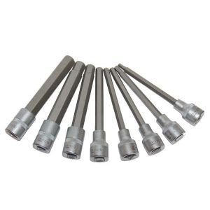 8pc Long Shank Hex Bit Set, SAE