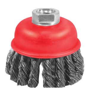 3" Knotted Wire Cup Brush, 5/8" x 11 Spindle