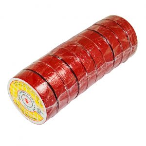 Electrical Tape, 10 Rolls, Red