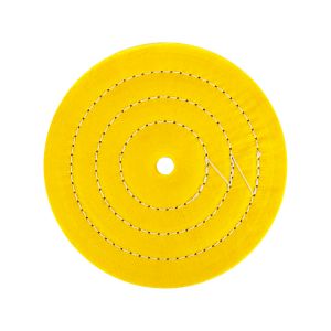 6" Yellow Buffing Wheel, 1/2" Arbor, 3/4" Thickness