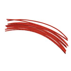 Heat Shrink Tubing, 10pc, 1/8", Red