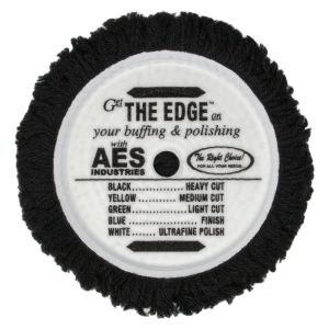 The Edge Wool Buffing Pad, Heavy Cut, Black