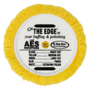 The Edge Wool Buffing Pad, Medium Cut, Yellow