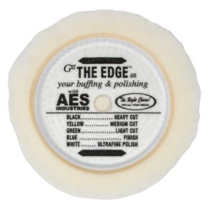 The Edge Wool Buffing Pad, Ultra Fine Polish, White, Lambs Wool