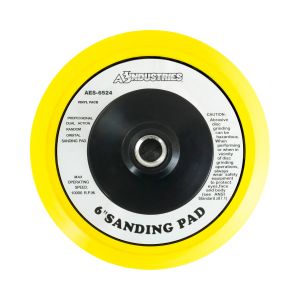 6" Tapered Sanding Pad, Vinyl Face, 5/8" x 11 Threaded Arbor Hole