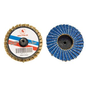 2" Rolok Blue Zirconia Flap Disc, 40 Grit