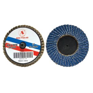 3" Rolok Blue Zirconia Flap Disc, 40 Grit
