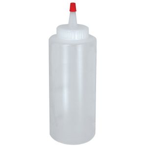 Squeeze Bottle & Top, Wide Mouth, 12oz