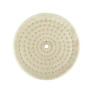 6" Cotton Buffing Wheel, 1/2" Arbor, 1/2" Thickness