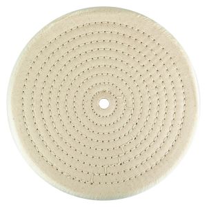 8" Cotton Buffing Wheel, 1/2" Arbor, 1/2" Thickness