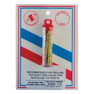 #30 HSS Drill Bit, 12 per tube, Carded