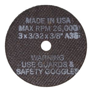 3" Cut-Off Wheels, 3" x 3/32" x 3/8", 5 per Card