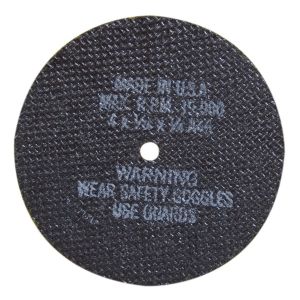 4" Cut-Off Wheels, 4" x 1/16" x 1/4", 5 per Card