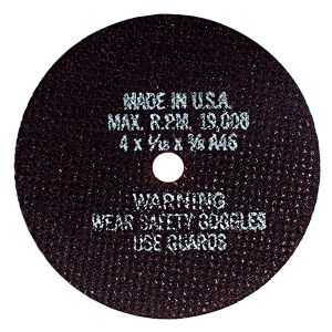 4" Cut-Off Wheels, 4" x 1/16" x 3/8", 100 per Box