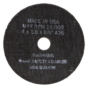 4" Cut-Off Wheels, 4" x 1/8" x 5/8", 5 per Card