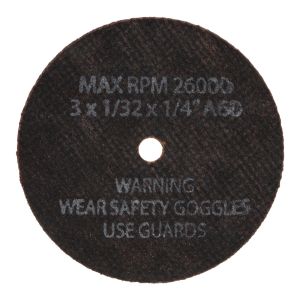 3" Cut-Off Wheels, 3" x 1/32" x 1/4", 5 per Card