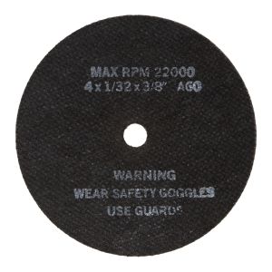4" Cut-Off Wheels, 4" x 1/32" x 3/8", 5 per Card