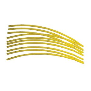 Heat Shrink Tubing, 10pc, 1/4", Yellow