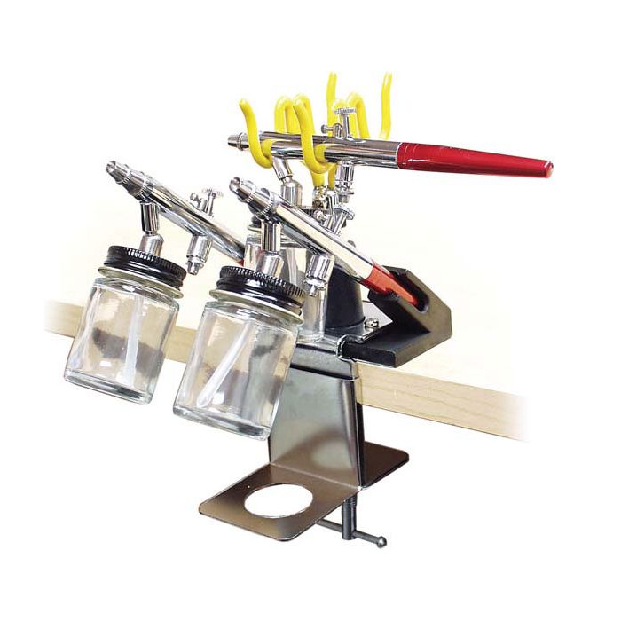 Airbrush holder with clamp, Airbrush & accessories